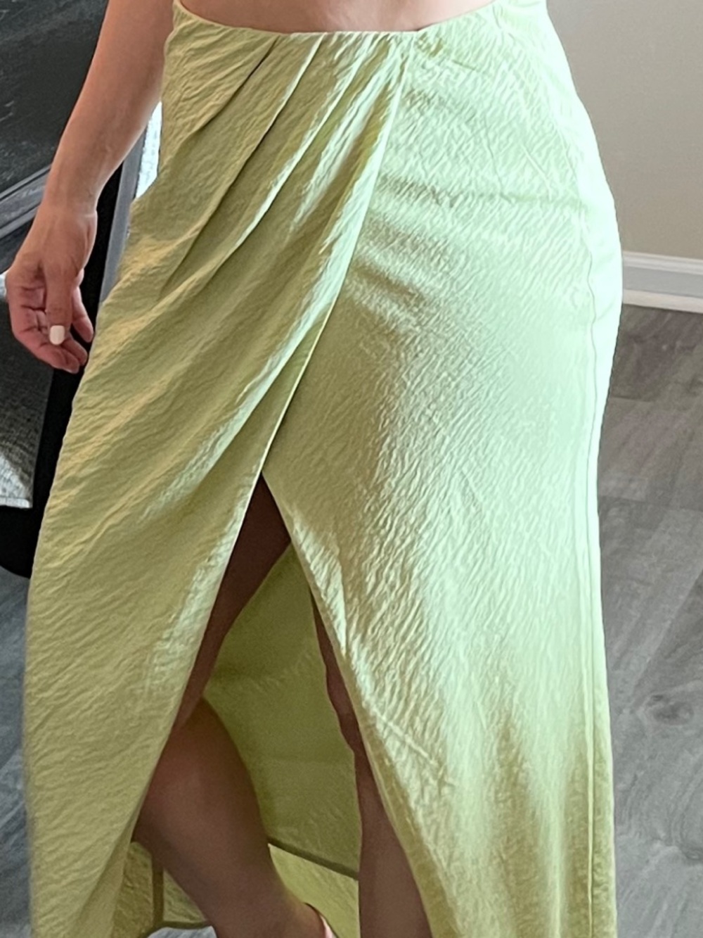 Abercrombie & Fitch Light Green Wrap Maxi Skirt
